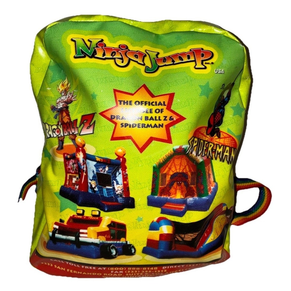 Ninja Jump Backpack Rainbow Inflatables Promo Y2K